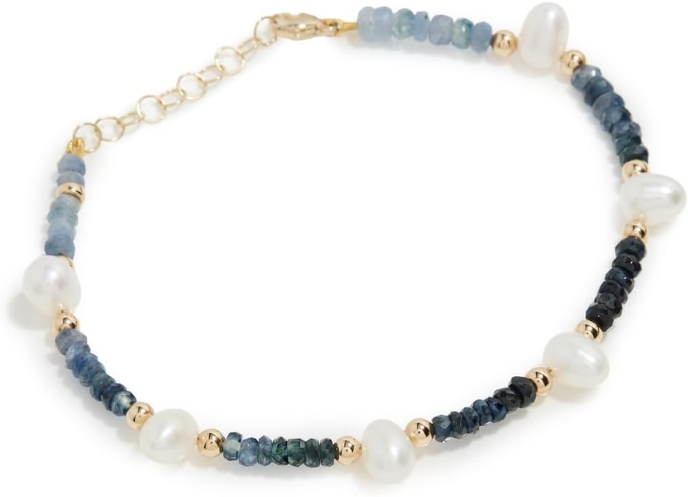 Jia Jia Women's Ombre Blue Sapphire Pearl Bracelet