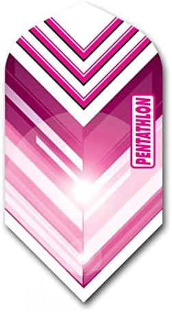US Darts - 3 juegos (9 vuelos) Pentathlon Slim Dart Flights - Rosa - Estilo 5