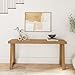 Plank+Beam Solid Wood Console Table, 66 Inch, Sofa Table, Narrow Entryway Table for Hallway, Behind The Couch, Living Room, Foyer, Easy Assembly, Pecan