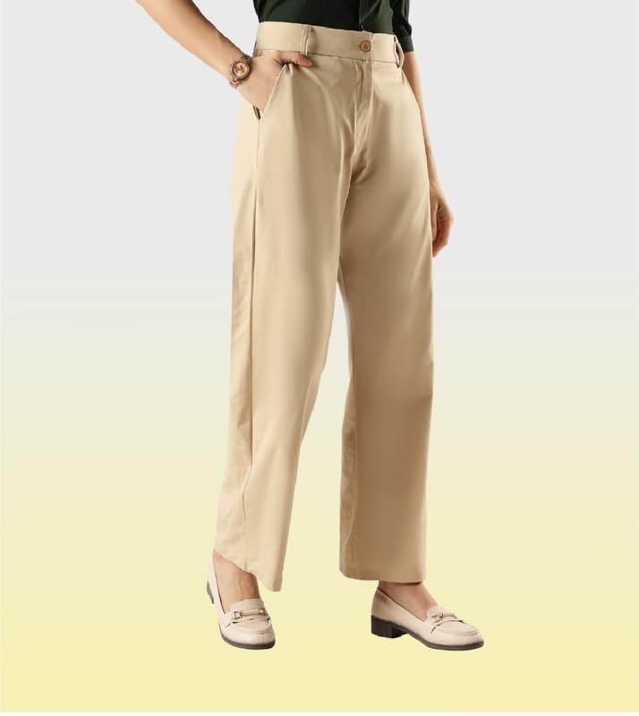 Image of BLUE TYGA Women's Office Joggers | Ultra-Light & 4-Way Stretch | Wrinkle-Resistant & Quick-Dry | No Iron Needed | Power Dressing for Bold, Unstoppable Women