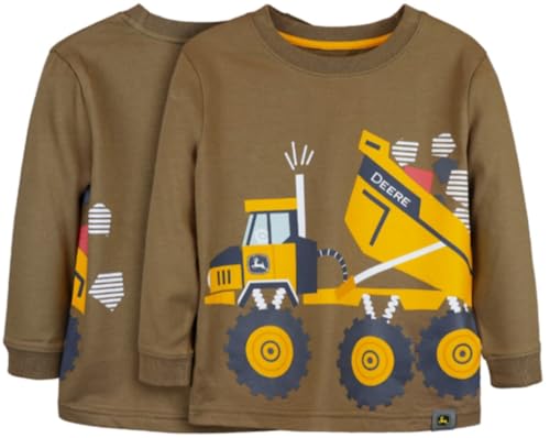 John Deere Brown Dump Truck Long Sleeve T-Shirt Sizes 2T 3T 4T