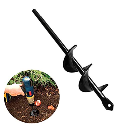 SuperThinker Auger Drill Bit for Planting, Garden Auger Spiral Drill Bits 1.6\" x 9\" Rapid Planter for Planting Bulb Seedlings&Bedding - Post Hole Digger for 3/25\" to 1/2\" Hex Drive Drill (1.6\'\' x 9\'\')