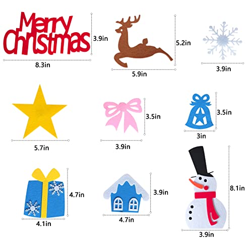 3.3Ft Diy Felt Christmas Tree For Kids Wall Christmas Decorations- 36 Pcs Xmas Tree For Toddler Christmas Gift For Kid Clearance Christmas Crafts For Kids Kids' Party Supplies #TOP3