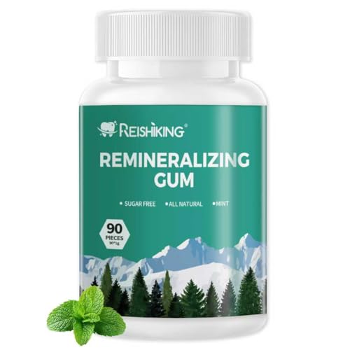 Hydroxyapatite Remineralizing Gum, 90 Pieces, Sugar-Free Mint Chewing Gum with Xylitol for Enamel Repair and Sensitive Teeth, Natural Oral Care for Fresh Breath After Meals