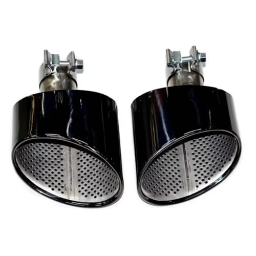 A4用 A5用 A6用 A7用 RS4用 RS5用 RS6用 RS7用 エキゾーストチップ マフラーチップ テールパイプ ステンレススチール製エキゾーストパイプ 車のテール排気管(Black 1)