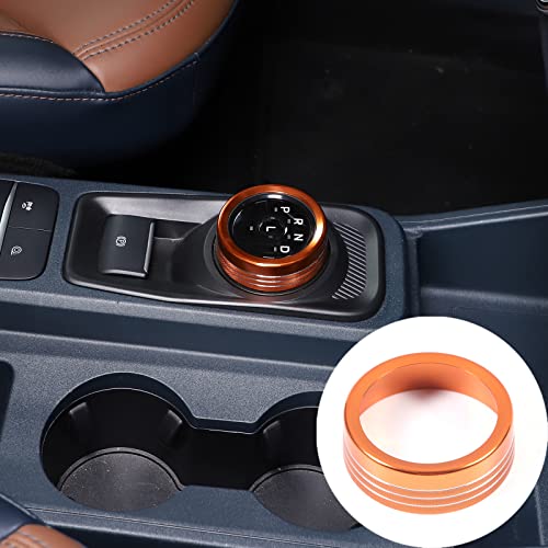 Cheayar Gear Shift Switch Button Ring Trim Cover Fit For Ford Maverick 2022 2023, Aluminum Gear Shifting Knob Cover, Gear Shift Knob Cover Interior Gear Shifter Head Decoration Protection (Orange) #TOP2