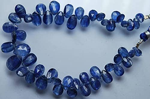 Kyanite naturelle en briolettes facettées fil 8 pouces pour perles bijoux