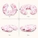 Dream On Me Beeboo Nursing Pillow and Positioner, Breastfeeding and Bottlefeeding Pillow, Removable and Washable Pillow Cover, Soft and Breathable Fabric, Pink
