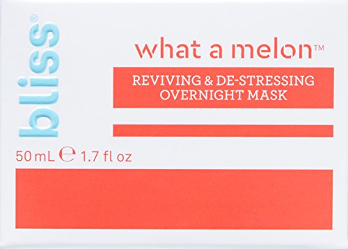 Bliss What a Melon Overnight Facial Mask - 1.7 Oz - Reviving & De-stressing Overnight Mask - Hydrates, Nourishes, and Softens - All Skin Types - Vegan & Cruelty-Free