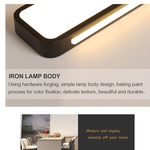 Lampe de plafond moderne rectangulaire blanche LED 2700-6500K ajustable