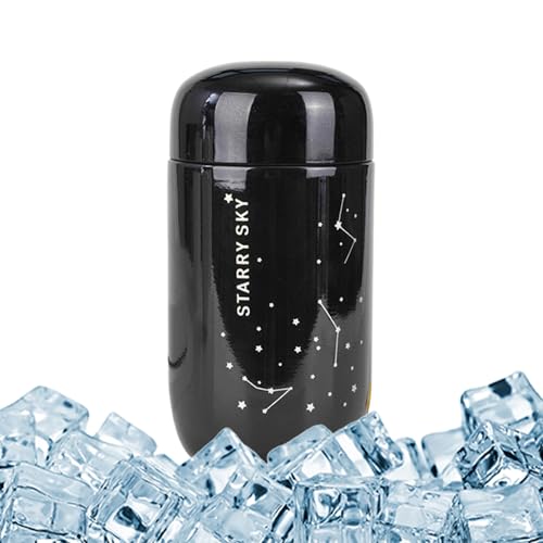 Botellas Térmicas - Cantimplora Estrellada Mini Huevo | Termo Portátil Doble Pared al Vacío para Bebidas Frías y Calientes - para Deportes, Escuela, Guardería, Senderismo y Viajes