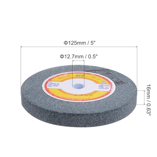 Uxcell A24052000UX2181 5-Inch Bench Grinding Wheels Aluminum Oxide 80 Grits Surface Grinding Ceramic Tools thumb #1