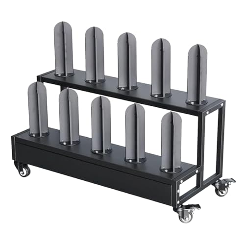 Carrito de almacenamiento móvil para organizar rollos de vinilo y planos con total orden