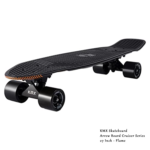 Image of KMX 22 inch & 27 inch Classic Mini Cruiser Skateboard for Kids, Adults | Portable Size,Smooth Bearing,PU Wheel,Aluminum Truck,Mini Cruiser for Boy,Girl,Student,Adult,Beginner,Advanced