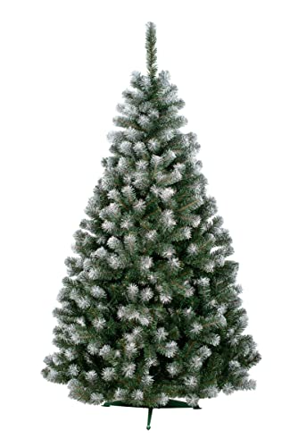 GaGaDumi Künstlicher Weihnachtsbaum, weiße Nadeln, dichte Äste, Weihnachtsdekoration, hergestellt in der EU, Tanne Beata (180 cm) Cover