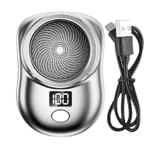 Mini rasoio elettrico da uomo, ricarica rapida, tipo C, rasoio elettrico con display digitale, portatile, per casa e viaggio
