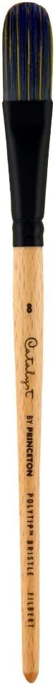 Princeton Catalyst Filbert Brush, Synthetic, Short Handle, Size 8, 1 Count