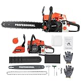 58cc Chainsaw Gas, 2-Stroke Handed Petrol Chainsaws, 20 Inch Gas Powered Chainsaws with Tool Bag - Ideal for Cutting Tree Wood Trimming Garden Farm