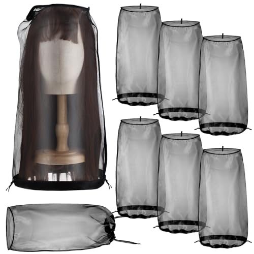 Loopeer 6 Pcs Wig Storage Bags with Drawstring