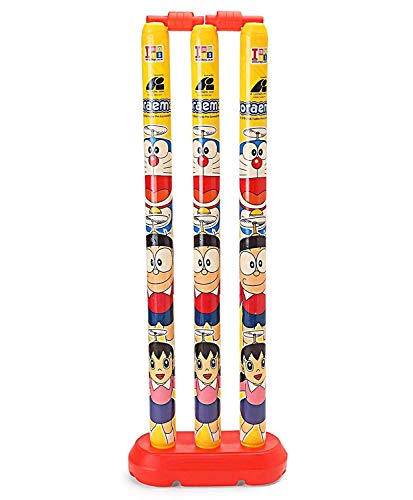 Image of KIDIVO Plastic Cricket Set with Stump and Ball Playing Set for 2-5 Year Kids(Size:- Big, Multicolor) (Doraemon)