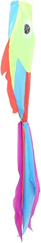 Miniatura 4 de Keenso Tela de poliéster y cosido juntos Windsock Spinner realista lindo pescado Windsock Spinner Accesorios de cometa Suministros de pista y campo