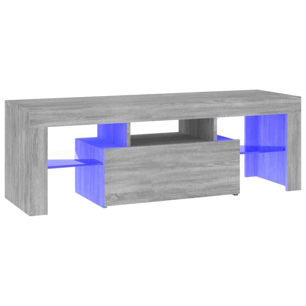 Vidaxl Grey Sonoma Tv Cabinet With Led Living Room Furniture Sideboard Entertainment Centre Tv Console Media Unit Hifi Cabinet Lights