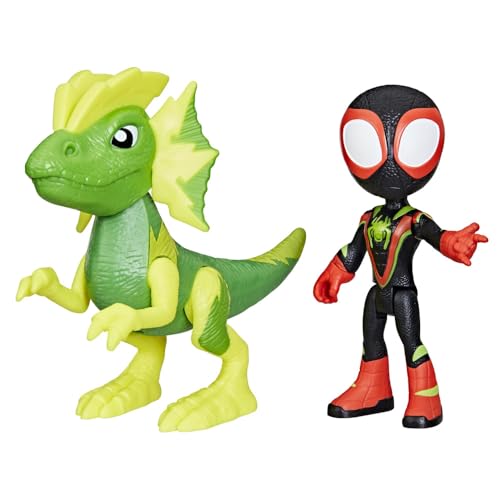 Spidey et Ses Amis Extraordinaires Dino-Webs, Figurines Miles « Spin » Morales et Marvel's Electrosaurus