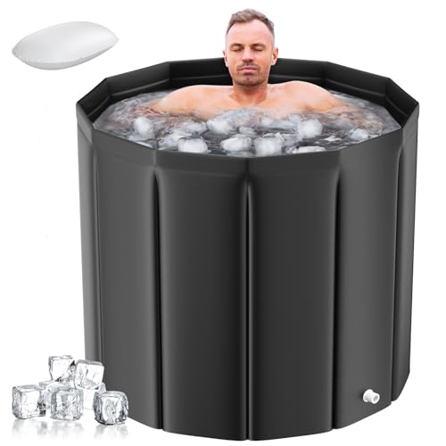 Portable Ice Bath Tub for Athletes, 319L Foldable Ice Bath for Cold Water Therapy Training, Ice Bath Recovery Tub without Lid for Adults Ice Baths and Soaking Outside Cold Plunge