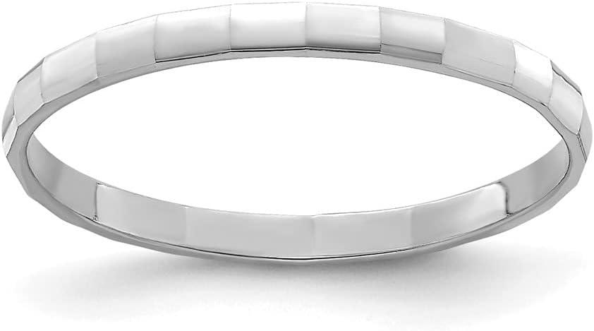 14k White Gold Bamboo Toe Ring Fine Jewelry Gifts For Her, Size 3