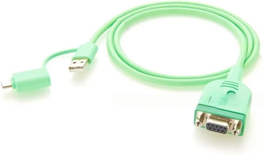 USB Type-A Type/C to RS232 Serial Adapter Cable with Chip, USB-A USB-C to RS232 DB9 Female Serial Port Converter Cable