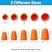 PATIKIL Rubber Finger Tips, 30 Pack Silicone Thumb Fingertip Protector Finger Cots Covers Guard Pads Thimble Grips for Office Counting Sewing, Orange XS Size