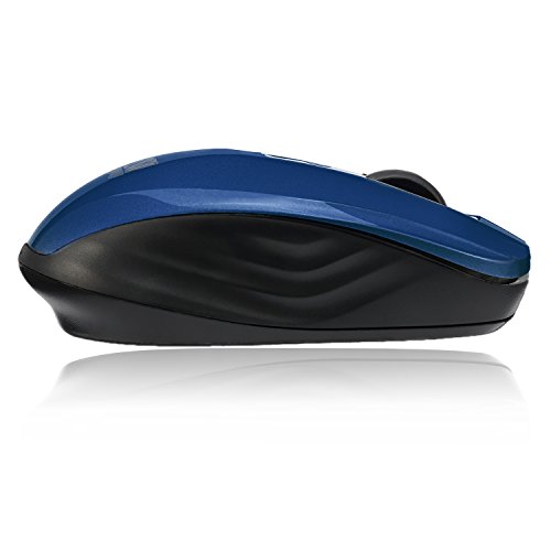 Adesso Imouse S50 Wireless Mini Mouse, 2.4 Ghz Frequency/33 Ft Wireless Range, Left/Right Hand Use, Blue #TOP4