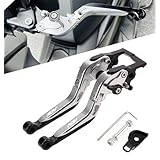 対応車種ADV150 ADV160 バイク オートバイ用 アルミブレーキ クラッチレバーセット ハンドルレバー パーキングブレーキ レバーセット スクーター ６段階調整 (シルバー パーキングブレーキ機能付き)