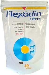 Flexadin Forte - Joint Support Chewable Tablet for Dogs | Glucosamine, Chondroitin, Omega-3 & Antioxidants | Mobility, Hip... Price In India