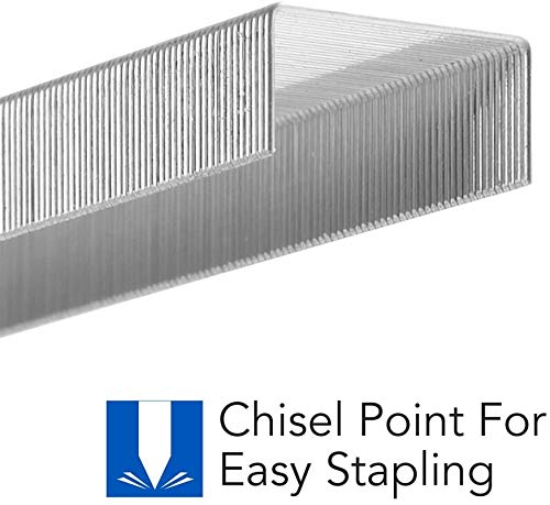 Standard Staples, Chisel Point Standard Staples, 210 Staples Per Strip, 20 Sheets Capacity, 1/4" Length, 5,000 Staples Per Box - 1 Box