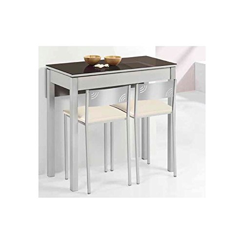 Amuebla 803. Mesa DE Cocina DE 80 X 40 CM. Extensible con UN ala CAÍDA