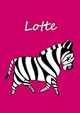 A5 - personalisiertes Malbuch / Notizbuch / Tagebuch - Lotte: Malbuch - Zebra - A5 - blanko