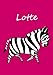 Produktbild A5 - personalisiertes Malbuch / Notizbuch / Tagebuch - Lotte: Malbuch - Zebra - A5 - blanko