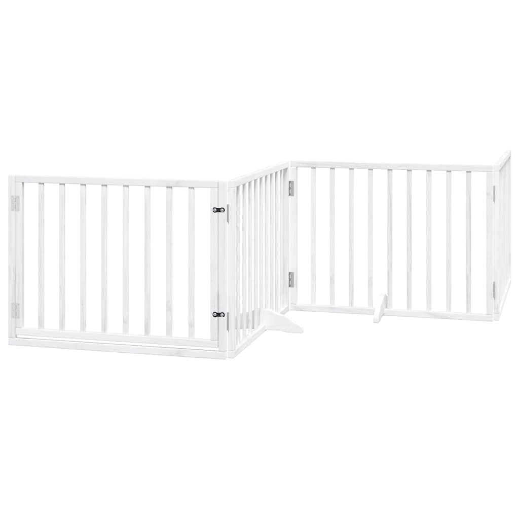 10-TLG - Portería para perros de madera de álamo, 800 cm, plegable, con puerta independiente, para jardín, terraza, patio, protección segura para perros, cachorros, zona de juego