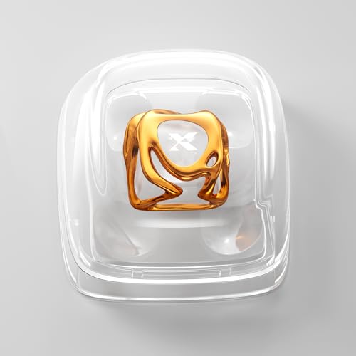 Image of XVX Custom Keycaps, Metal Liquid Transparent Key caps, 1U Keyboard Keycaps Replacement for Mechanical Keyboard