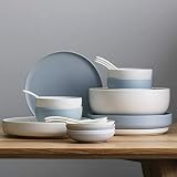 9 Piece Kitchen Dinnerware Set Bowls Set Porcelain Bowl for Cereal Soup Pasta Fruit and Salad Servic