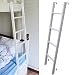 Produktbild 45"/51"/55"/59" Tall Bunk Bed Hang Ladder with Hook Retainer, Heavy Duty Metal Bed Twin Climb Ladder Loft Replacement Ladder - 4/5 Step RV Bunk Ladder, White (Size : 140cm(55"))