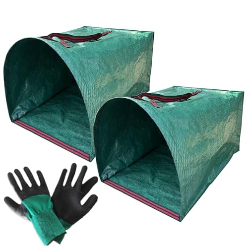 Recolectores de jardín reutilizables con sistema de recogedor de hojas manual 2