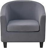 WWQQKJ Stretch-Bezug for Chesterfield-Sessel for 1 Sitzer, 2-teilig, einfarbig, rutschfest, for Cocktailsessel mit Sitzbezug for Bar, Wohnzimmer,...