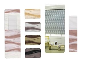 Lucky Sales Corporation Polyester Multi Color 114 Grm 35 MM Wooden Venetian Zebra Magic Blinds (LSC-20)