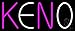 The Sign Store N105-14517 Keno 2 Neon Sign44; 10 x 3 x 24 in.