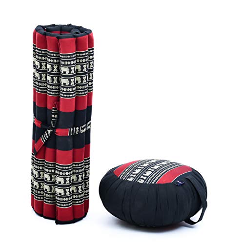 Leewadee Cushion Set-1 Round Yoga Pillow and 1 Square - Image 3