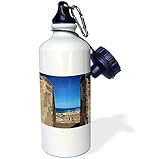 3dRose Garrafa de água esportiva 'Puerto Rico, San Juan. Vista do Forte San Cristobal CA27 KWI0023 Kymri Wilt', 600 ml, branca