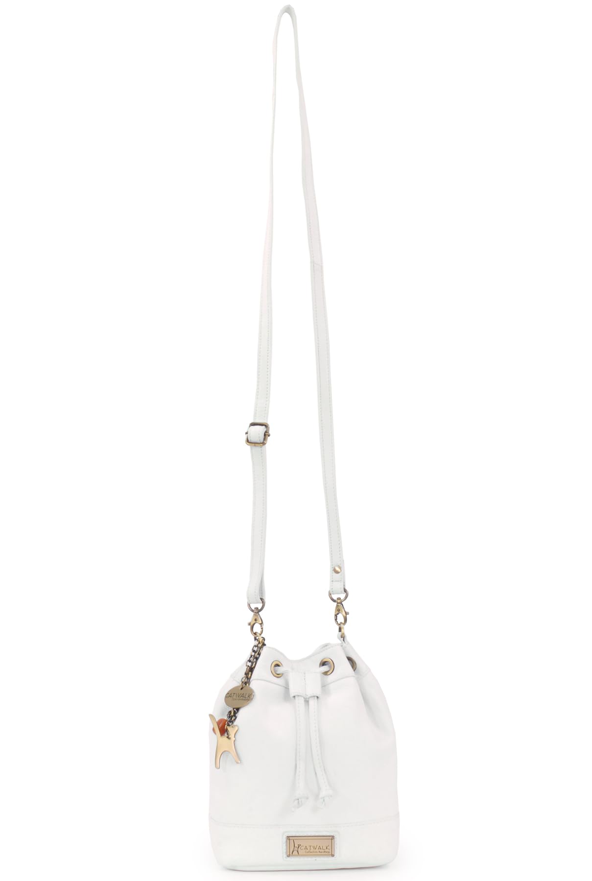 Catwalk Collection Handbags - Borsa a Tracolla con Coulisse in Pelle - Borsa a Secchiello da Donna - Rochelle