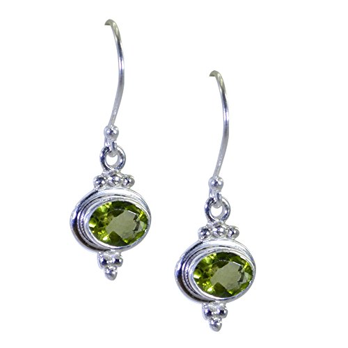 Péridot véritable en boucles d'oreilles artisanales d'exception